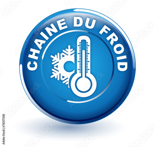 chaine du froid sur bouton bleu