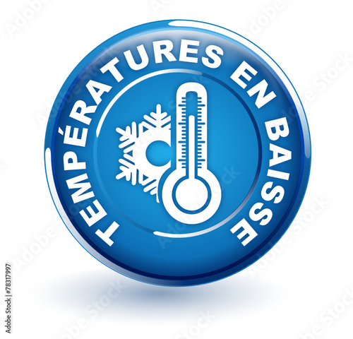 températures en baisse sur bouton bleu