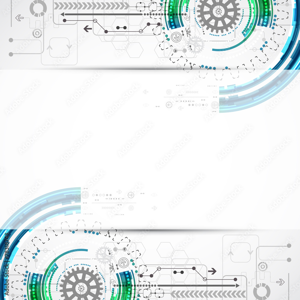 Abstract technological background with various elements Abstract technological background with various elements