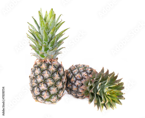 Pineapple isolated on white background  fresh fruit