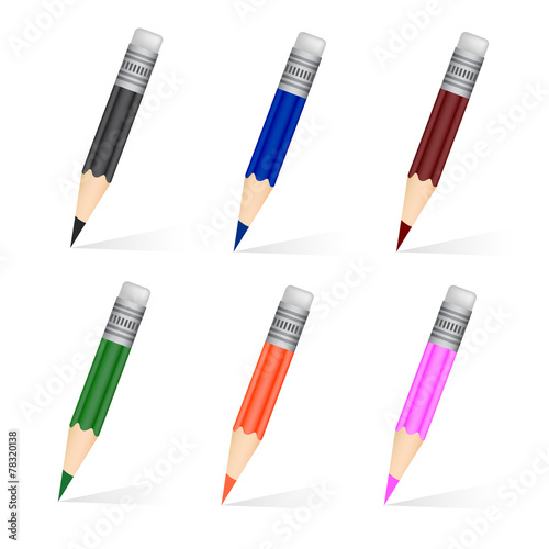 vector colored pencils