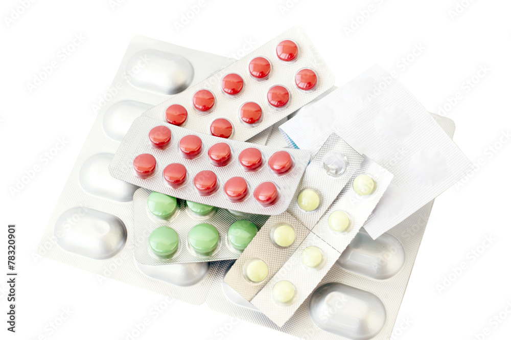 Different tablets of different colors Different tablets of different colors