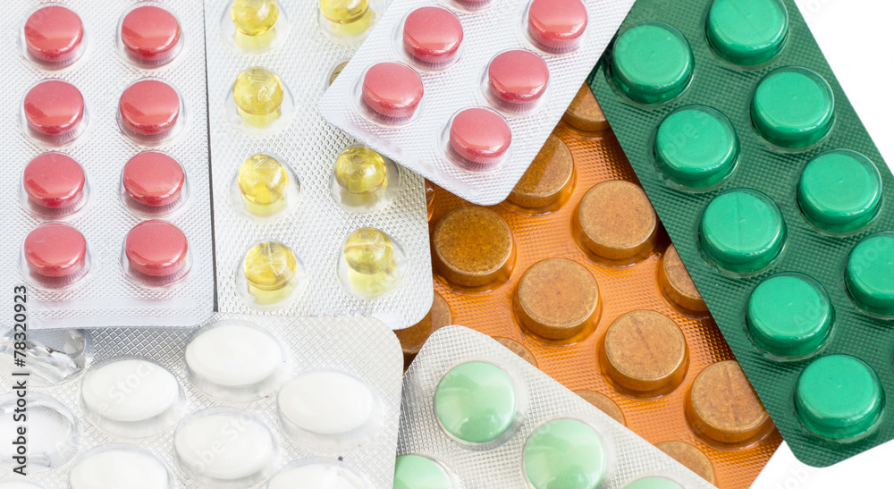Different tablets of different colors Different tablets of different colors