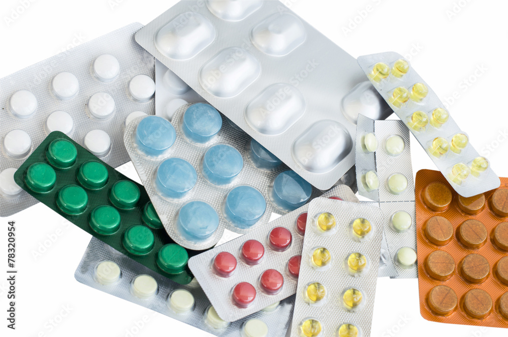 Different tablets of different colors Different tablets of different colors
