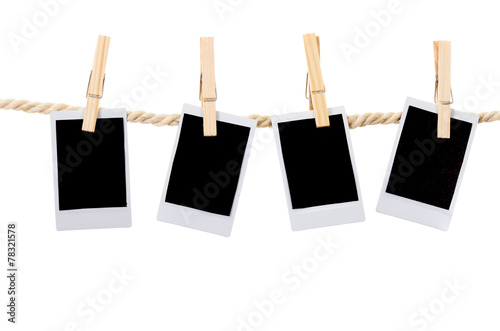 Wallpaper Mural instant photographs hanging on a rope clothesline Torontodigital.ca