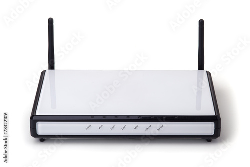 Obraz na płótnie Wi-fi modem isolated on white background.