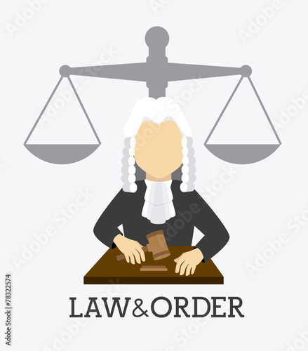 Law design, vector illustration.