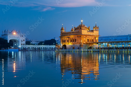 Golden Temple in the evening. Amritsar. India photo