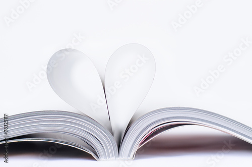 Heart from book pages