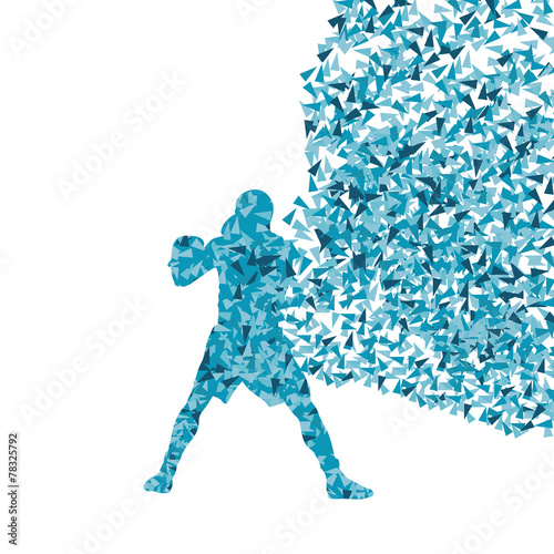 Boxing active young men vector background concept