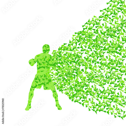 Boxing active young men vector background concept