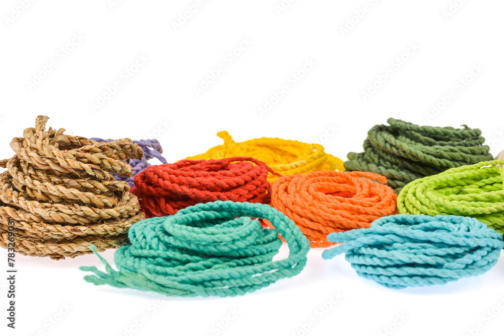 colorful rope  made from mulberry paper