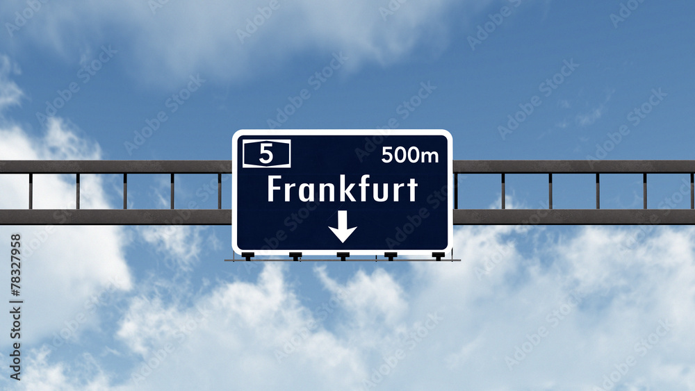 Frankfurt Germany Highway Road Sign