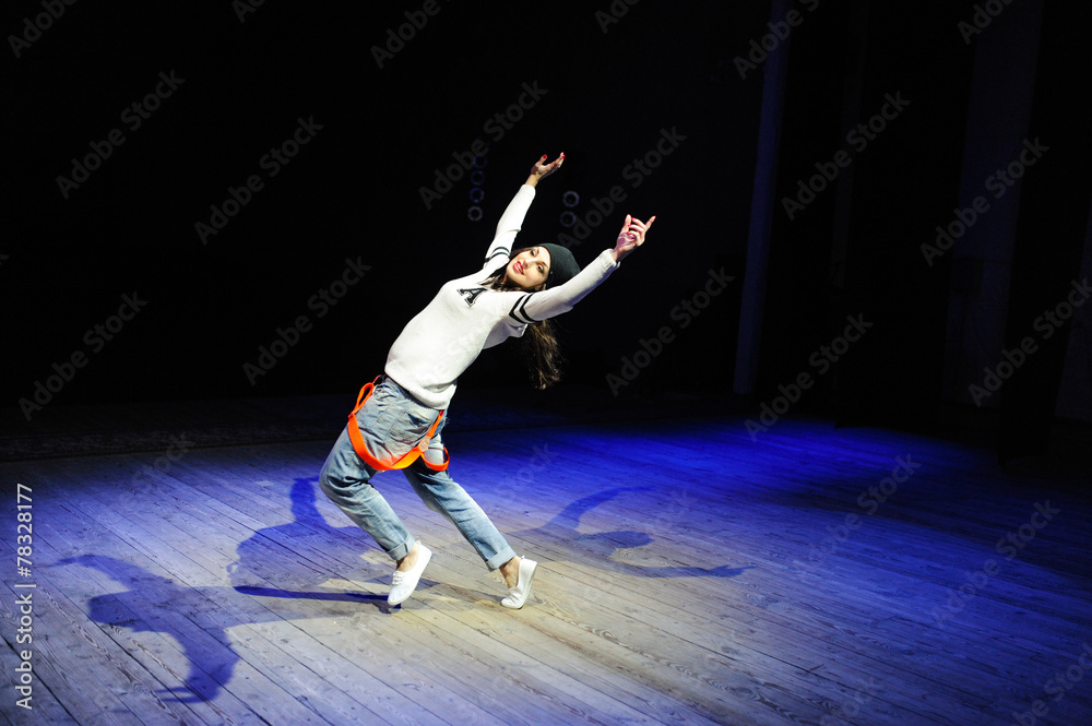 the professional dancer works at a scene