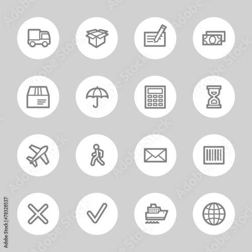 Delivery web icons set
