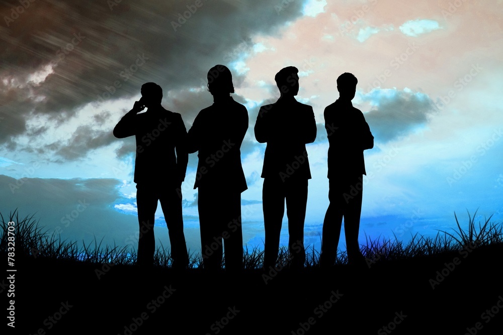 Silhouette of businessmen