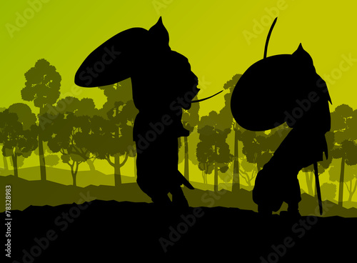 Medieval warrior, crusader vector background concept