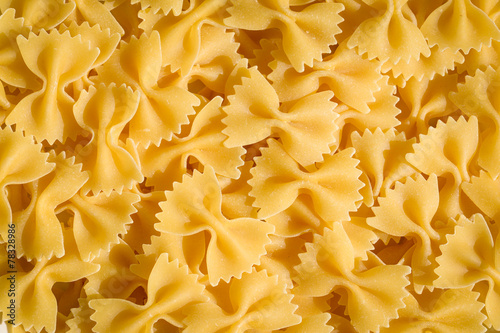 Bow tie pasta (or italian farfalle) background