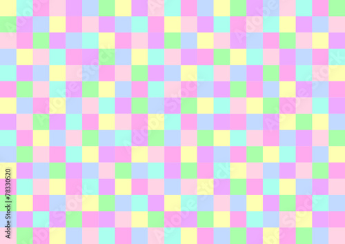 Quadrate in Pastellfarben dicht an dicht gesetzt im Querformat