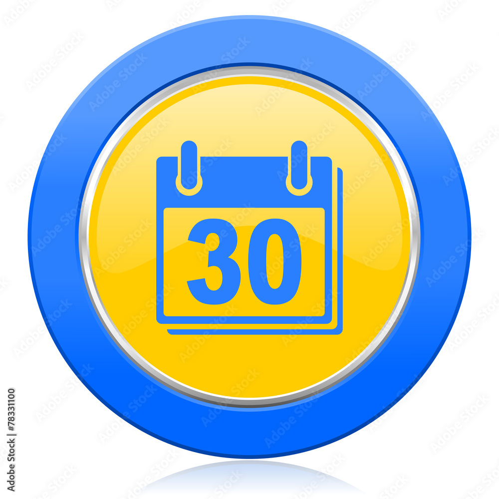 calendar blue yellow icon organizer sign calendar blue yellow icon organizer sign