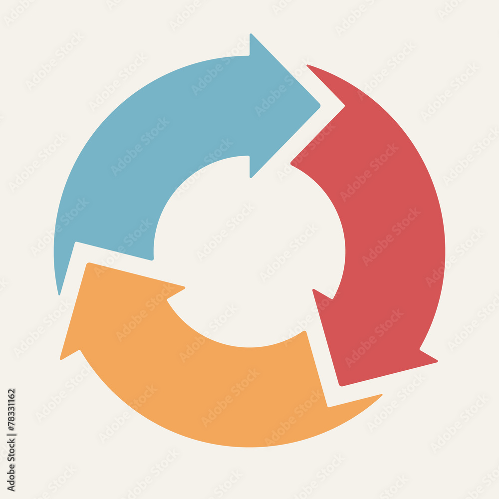 Circular infographic template for cycling diagram, graph, presen Circular infographic template for cycling diagram, graph, presen