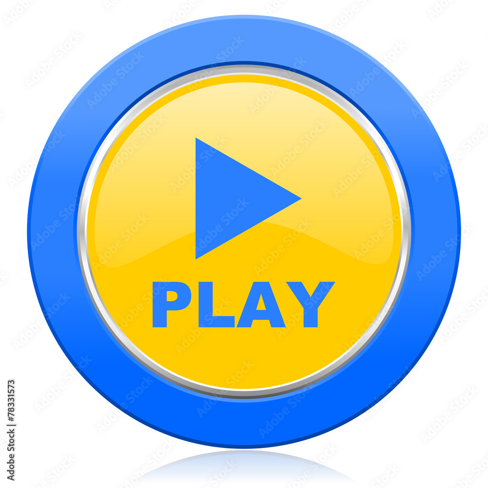 play blue yellow icon play blue yellow icon