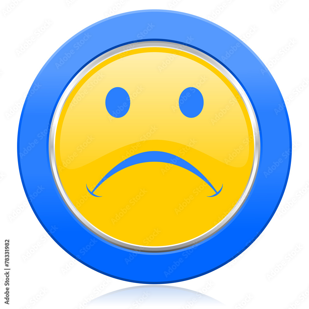 Fototapeta premium cry blue yellow icon