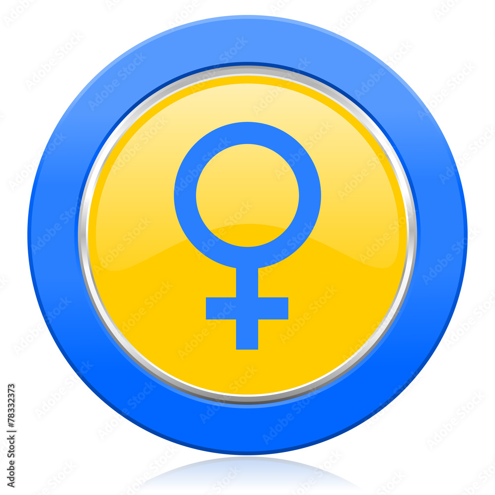 female blue yellow icon female gender sign female blue yellow icon female gender sign