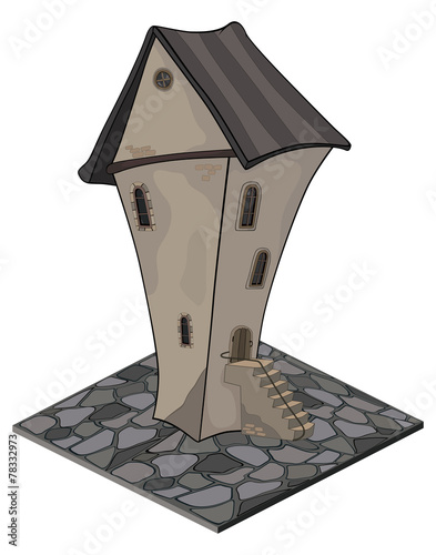 A video game object: an old house