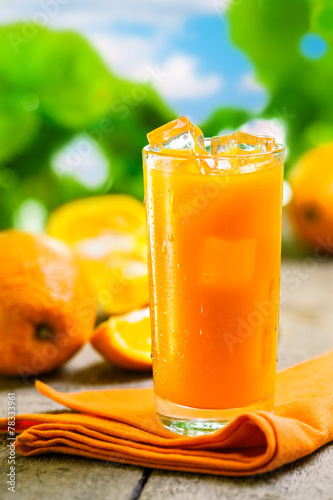 Orange juice  fresh cold drink