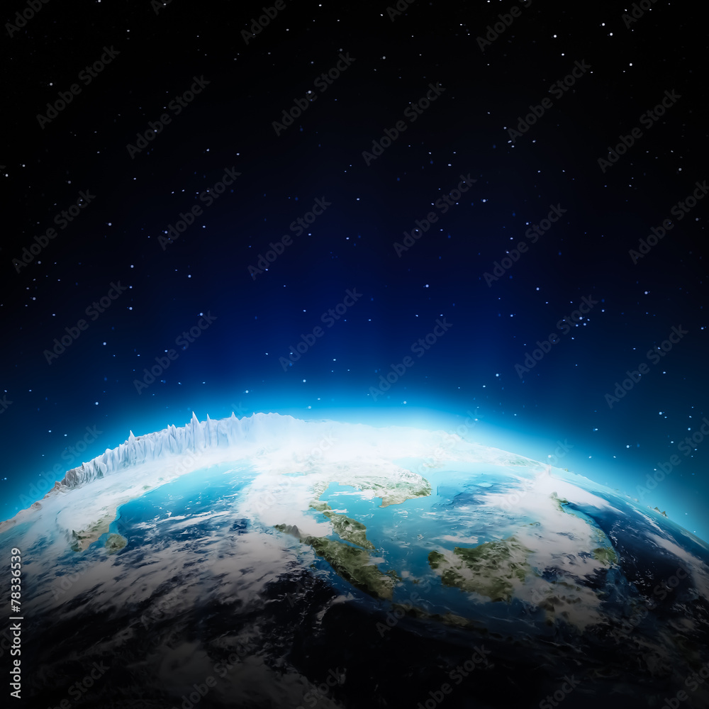 Obraz premium W nocy świeci się w Azji Południowo-Wschodniej