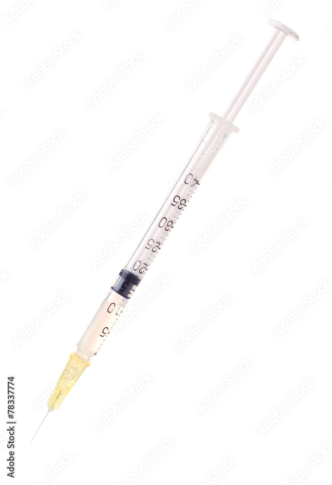 Medical syringe isolated on white Medical syringe isolated on white