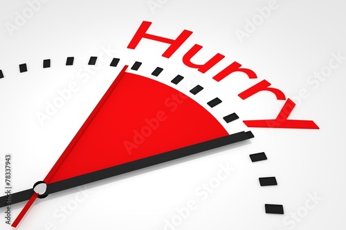 clock with red seconds hand area hurry illustration photo