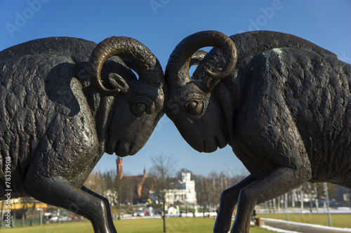 Sculpture - two sheep