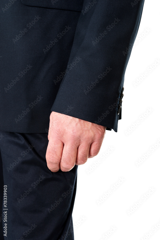 Close up on businessman hand