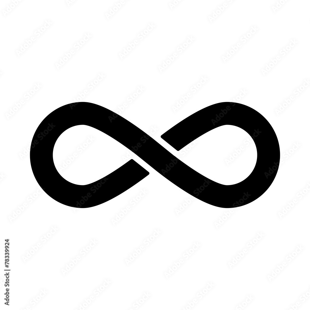 The infinity icon. Infinity symbol. Flat Stock Vector