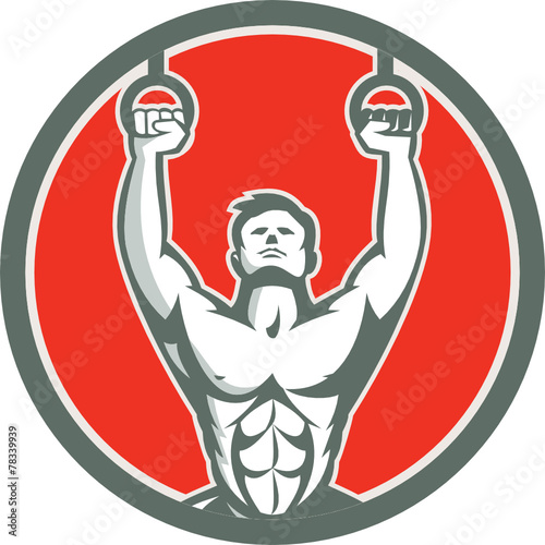 Kipping Muscle Up Cross-fit Circle Retro