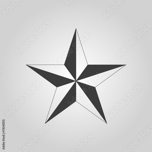 The star icon. Star symbol. Flat