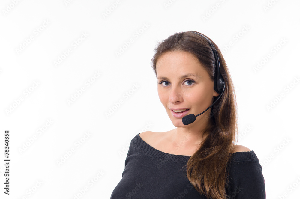 Frau im Call-Center Frau im Call-Center