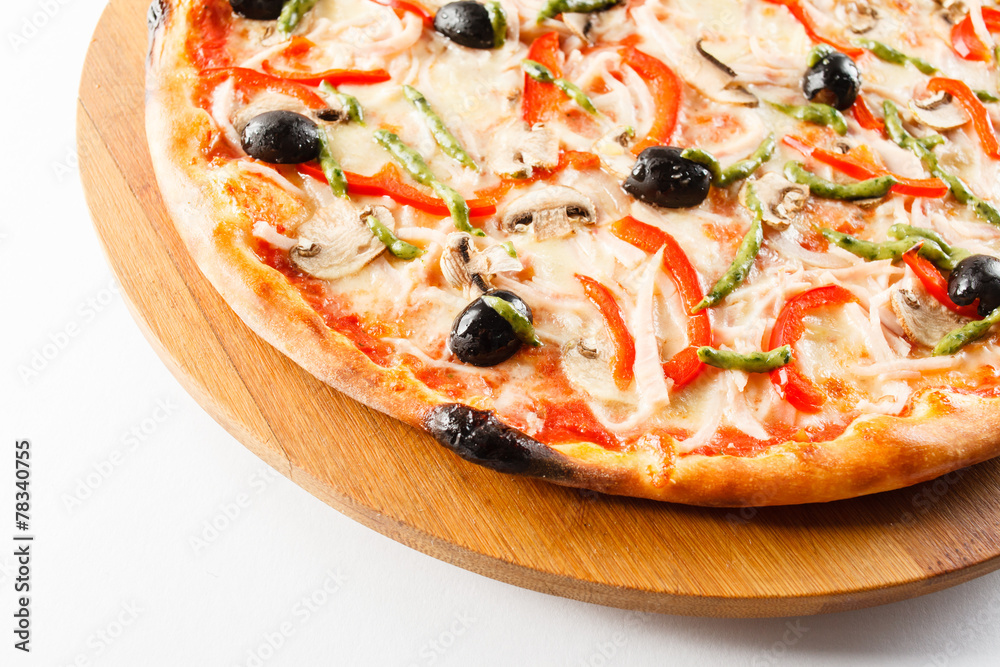 pizza isolated on the white