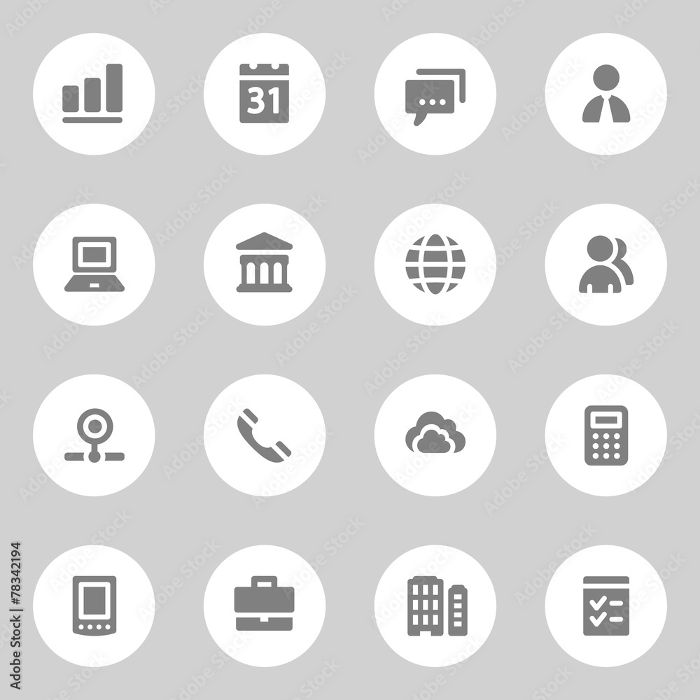 Business web icons set