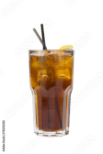 alcoholic cocktail in a glass glass on a white background