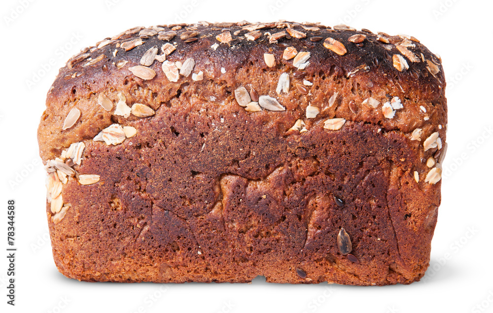 Unleavened of black bread with nuts seeds and dried fruit Unleavened of black bread with nuts seeds and dried fruit