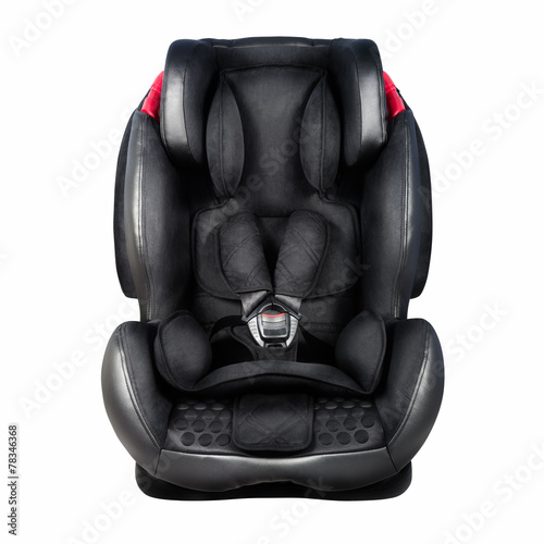 Child safety seat. Baby car seat isolated on white background wi