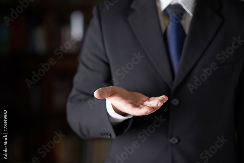 Fragment of a man in a business suit