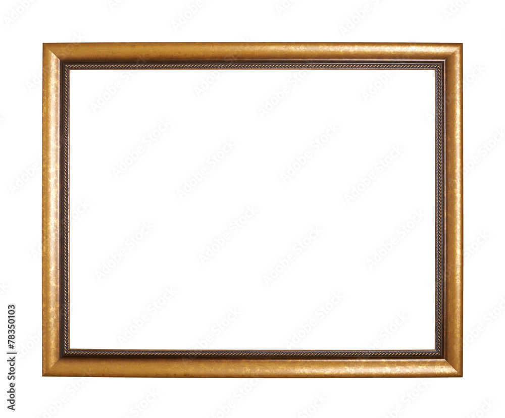 Empty copyspace wooden picture frame isolated Empty copyspace wooden picture frame isolated
