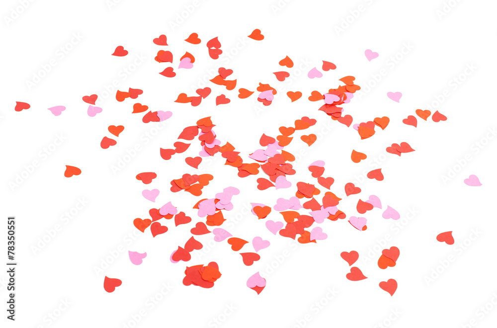 Heart shaped confetti composition Heart shaped confetti composition