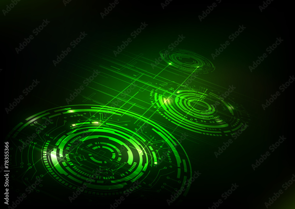 Abstract Technology Dark Green Background Abstract Technology Dark Green Background