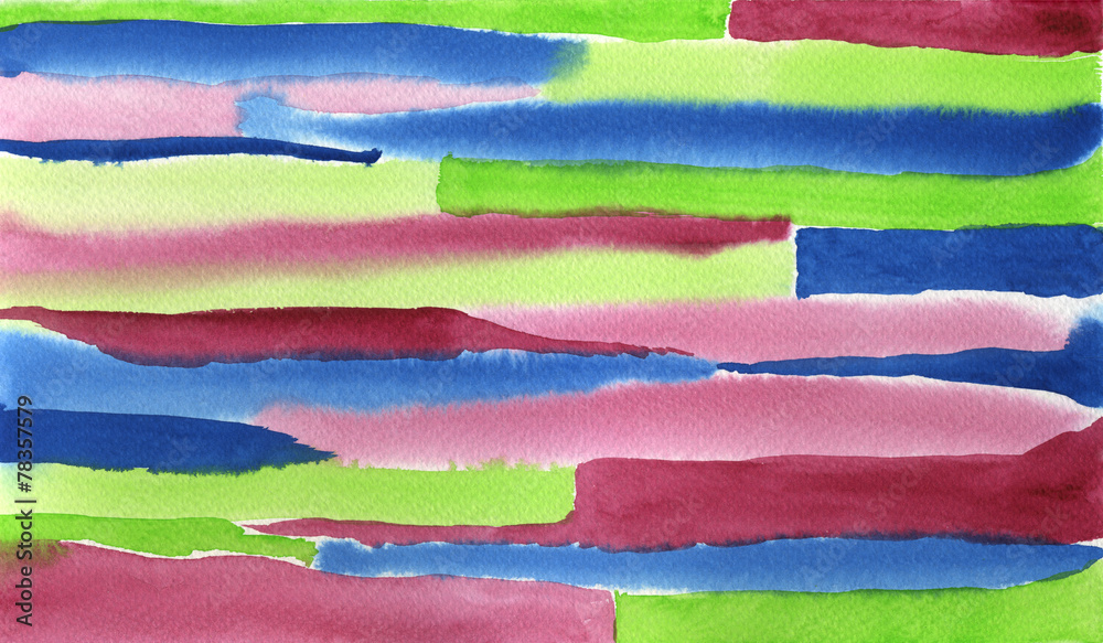 三原色で手描きで抽象的な水彩背景テクスチャ