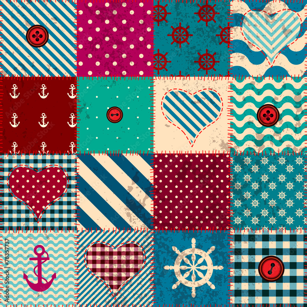 Patchwork in nautical style
